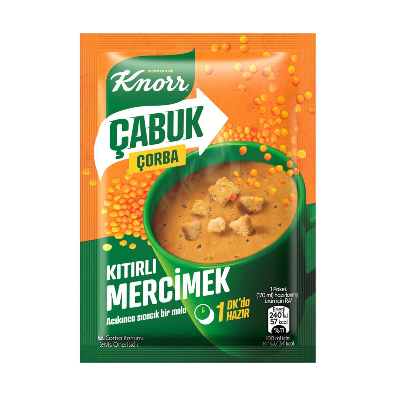 Knorr Çabuk Çorba 22Gr Kıtırlı Mercimek