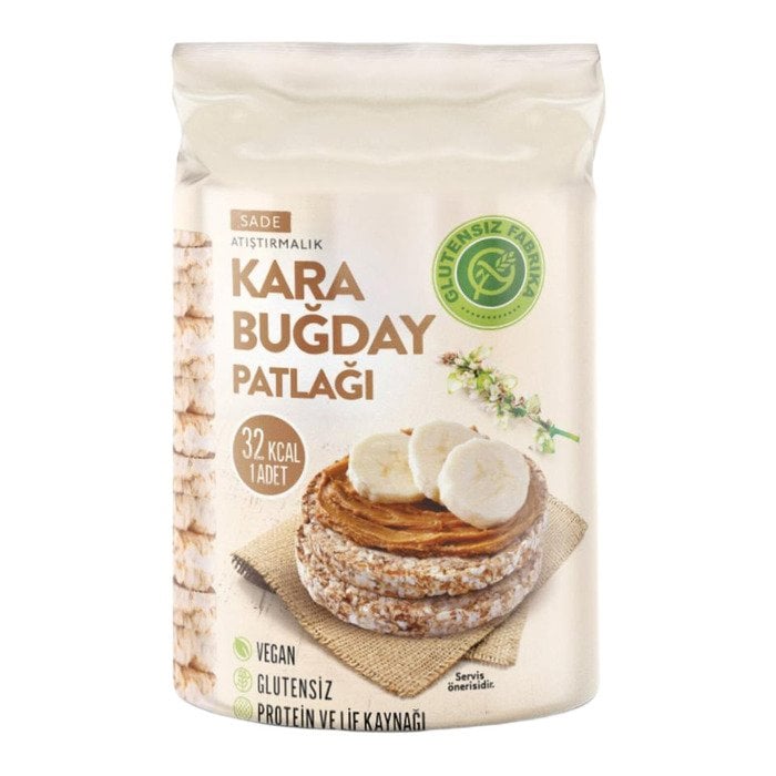 Glutensiz Fabrika Kara Buğday Patlağı 100Gr