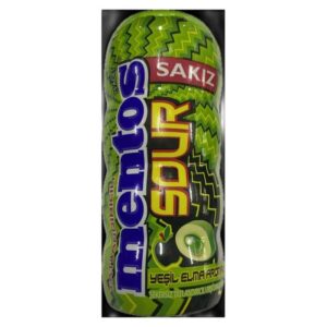 Mentos Sour Yeşil Elma Aromalı Sakız 30Gr