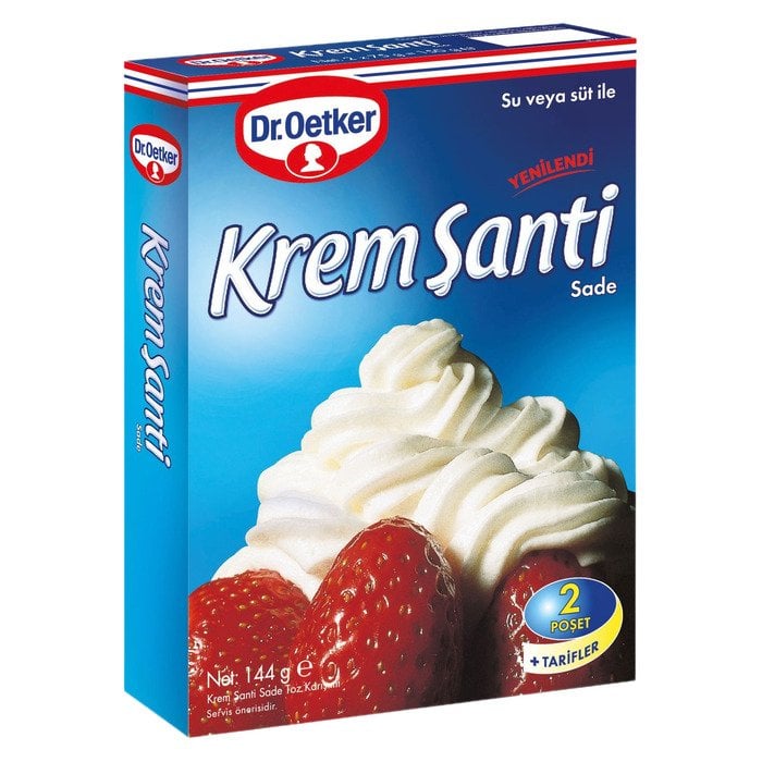 Dr.Oetker Krem Şanti (72x2=144Gr) Sade