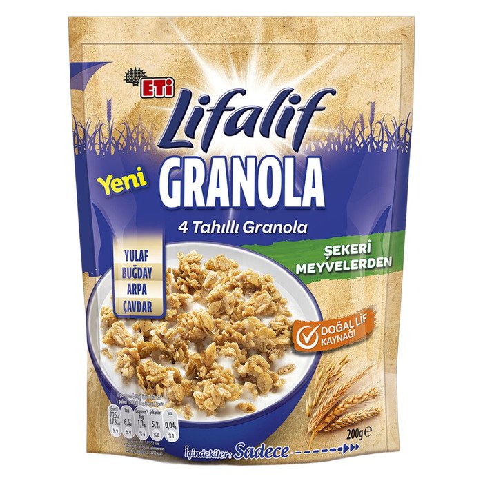 Eti Lifalif Granola 4 Tahıllı 200 Gr