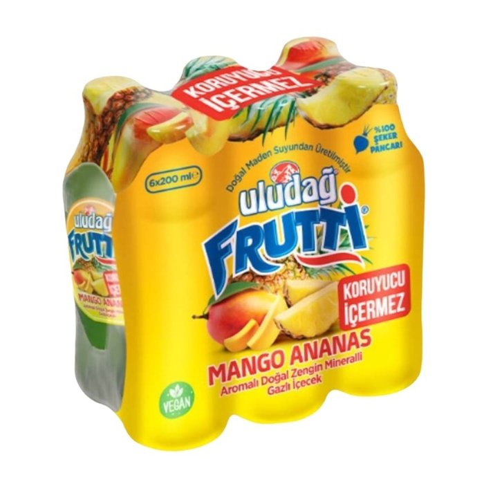 Uludağ Frutti Soda 6X200Ml Mango Ananas Aromalı