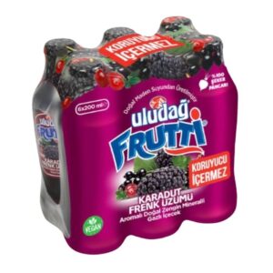 Uludağ Frutti Soda 6X200Ml Karadut Frenk ÜzümüAromalı