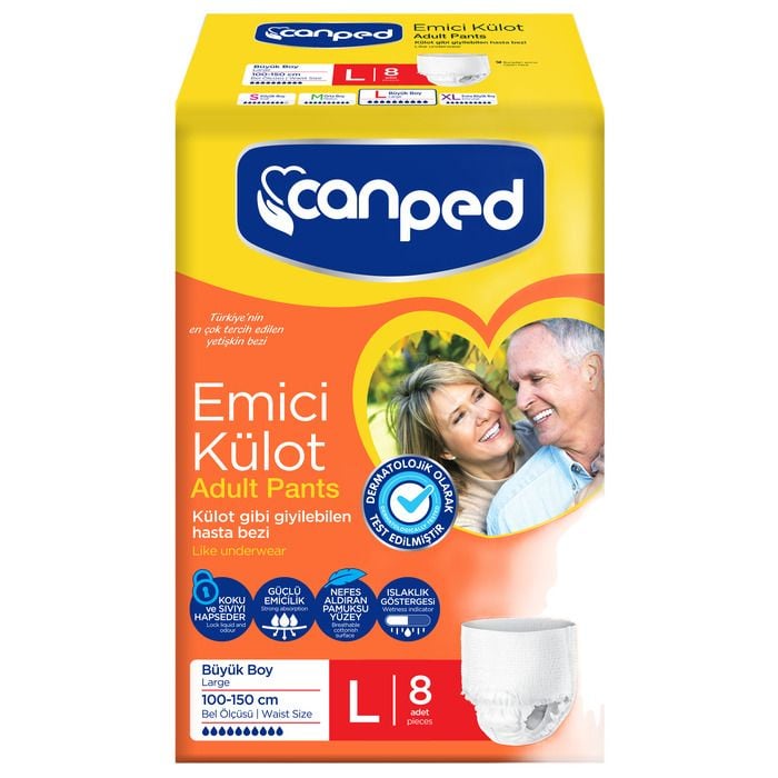 Canped Emici Külot 8'Li Büyük Boy