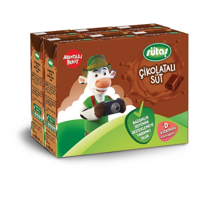 Sütaş Süt (180x6)Ml Çikolatalı