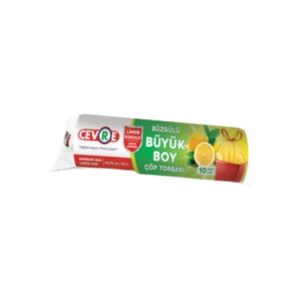 Çevre Büzgülü Çöp Torbası Büyük Boy Limon 10Lu