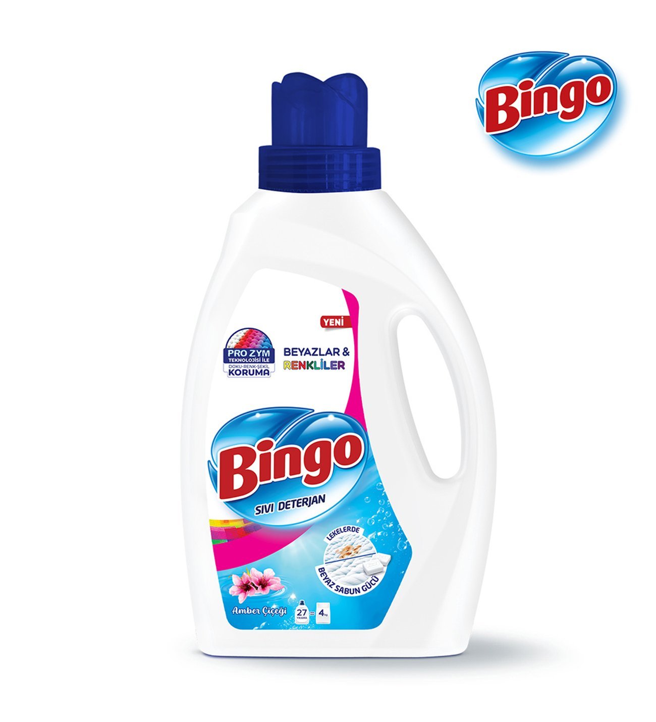 Bingo Sıvı Deterjan 1755Ml Renkli Beyaz Amber Çiçeği