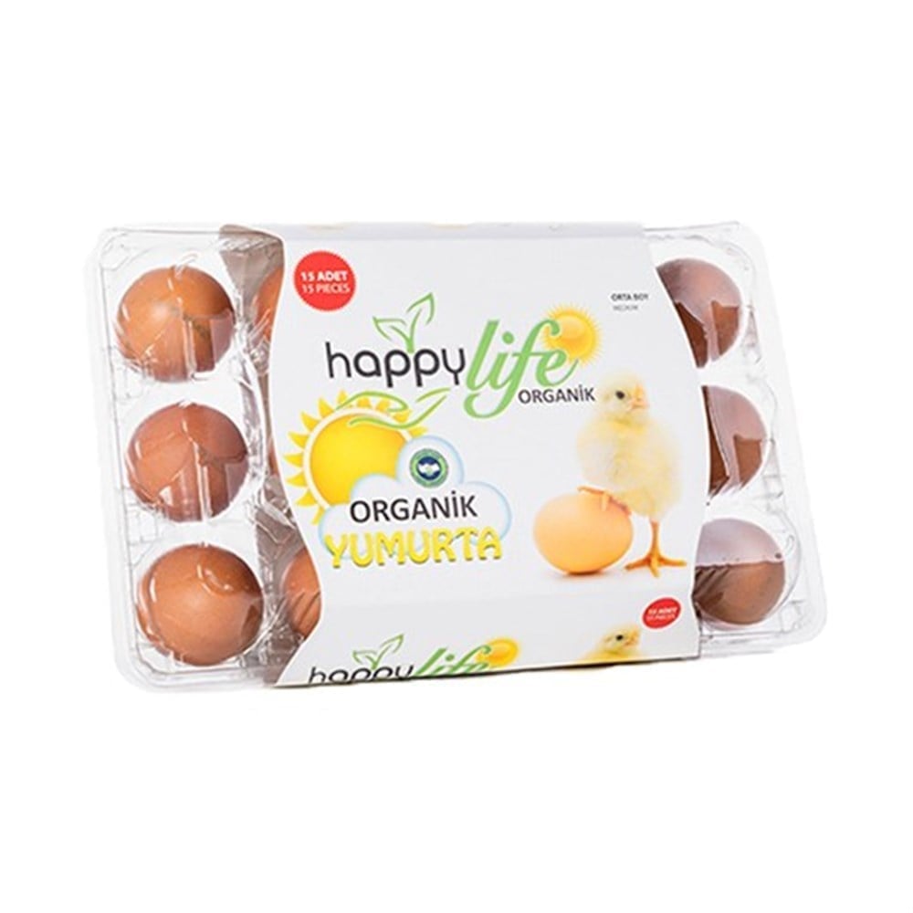 Happy Life Organik Yumurta 15'Li