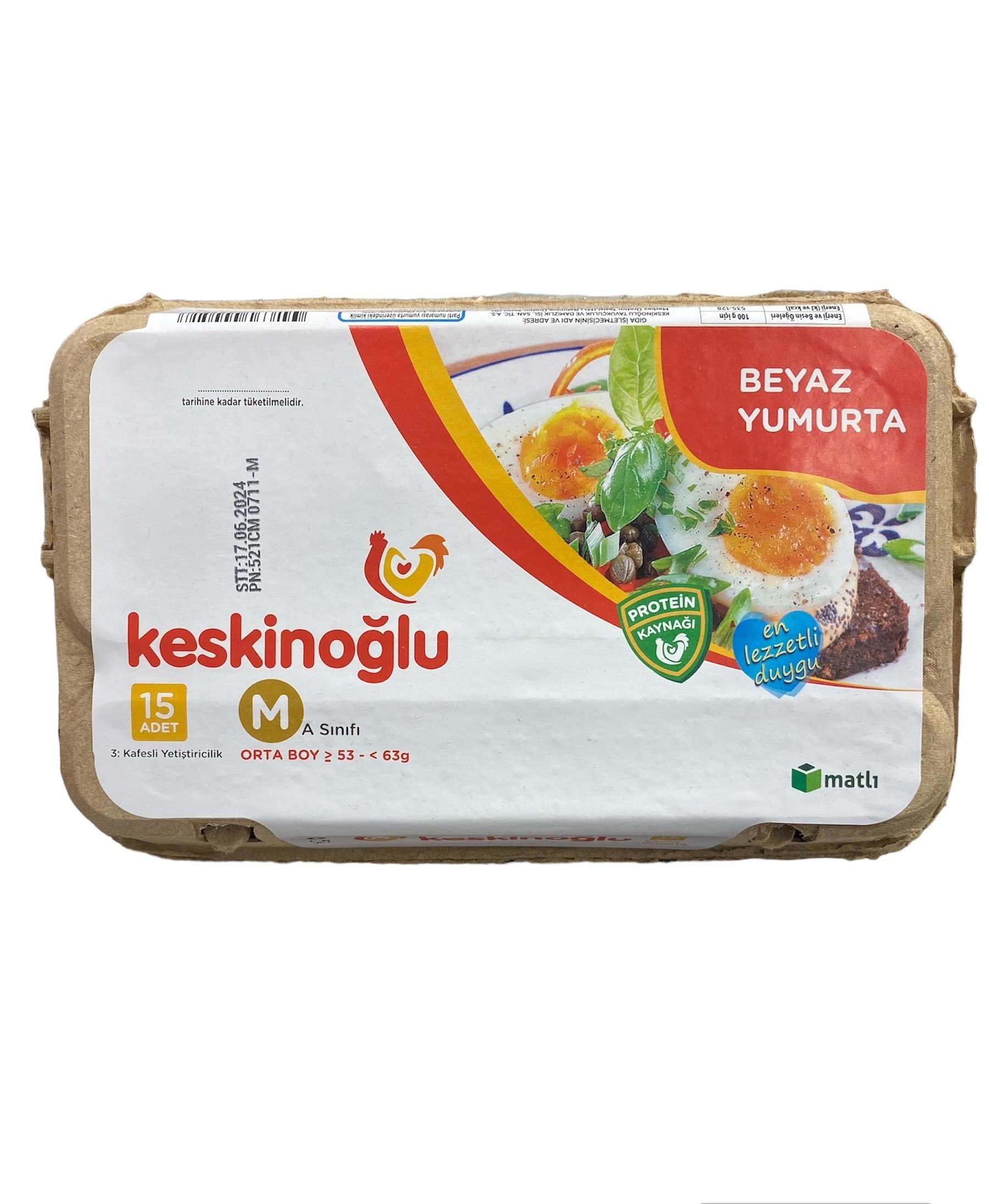 Keskinoğlu Yumurta 15'Li (M Boy)